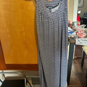Women's Black and White Maxi Dress